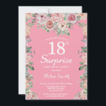 Floral Pink Peonies 18. Überraschung Geburtstag Einladung<br><div class="desc">Floral Pink Peonies 18. Überraschung Geburtstag Einladung für Frauen. Aquarell Floral Blume. Elegante Blume aus Rosa und Peony. Erwachsener Geburtstag. Rosa Hintergrund 13. 15. 16. 18. 20. 21. 30. 40. 50. 60. 70. 80. 90. 100. jedes Alter. Für weitere Anpassungen klicken Sie bitte auf die Schaltfläche "Anpassen" und verwenden Sie...</div>