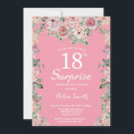 Floral Pink Peonies 18. Überraschung Geburtstag Einladung<br><div class="desc">Floral Pink Peonies 18. Überraschung Geburtstag Einladung für Frauen. Aquarell Floral Blume. Elegante Blume aus Rosa und Peony. Erwachsener Geburtstag. Rosa Hintergrund 13. 15. 16. 18. 20. 21. 30. 40. 50. 60. 70. 80. 90. 100. jedes Alter. Für weitere Anpassungen klicken Sie bitte auf die Schaltfläche "Anpassen" und verwenden Sie...</div>