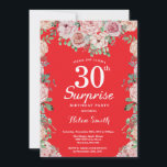 Floral Pink Peonies Überraschung 30. Geburtstag Ro Einladung<br><div class="desc">Blumenrosa-Peonies Überraschung 30. Geburtstag Rote Einladung für Frauen. Aquarellfarbene Blume Elegante rosa Rose und Peony Blume. Erwachsener zum Geburtstag. Roter Hintergrund. 13. 15. 16. 18. 20. 21. 30. 40. 50. 60. 70. 80. 90. 100. Jedes Alter. Für weitere Anpassungen klicken Sie bitte auf die Schaltfläche "Anpassen" und verwenden Sie unser...</div>
