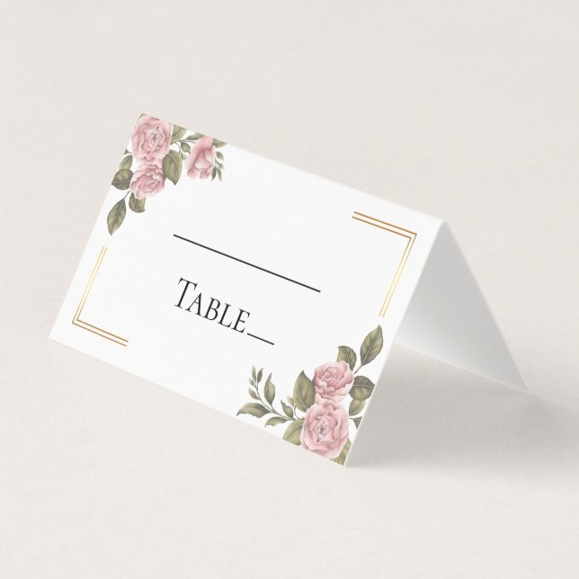 Floral Pink Peony Flower Summer Wedding (Front)