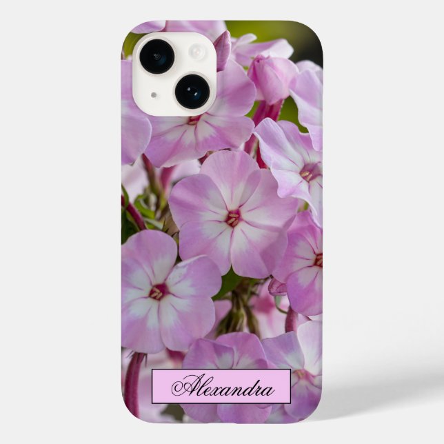 Floral Pink Phlox Fotografie Case-Mate iPhone 14 Hülle (Rückseite)