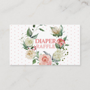 Floral Pink Rose Babydusche Windelwaschmaschine Ti Begleitkarte