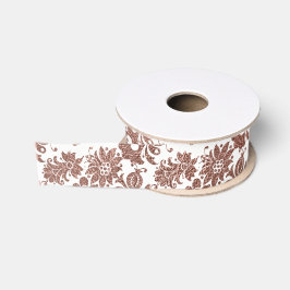 Floral Pink Rose Gold Weiße Metallic Gefallen Gesc Ripsband
