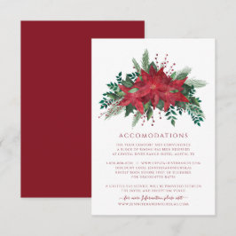 Floral Poinsettia Weihnachtsaufenthalte Begleitkarte