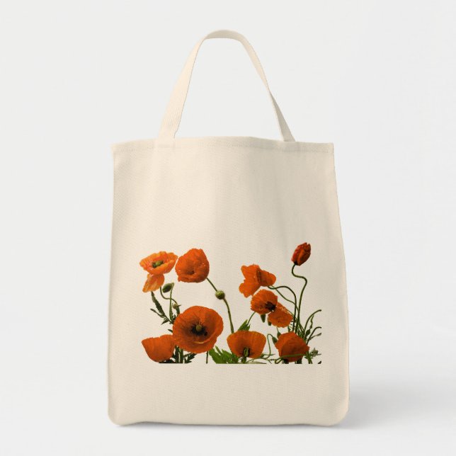 Floral Poppy Blume Hochzeiten Bridesmaid Geschenk  Tragetasche (Vorne)