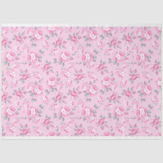 Floral Popular Elegante Moderne Seidenpapier (Vorderseite)