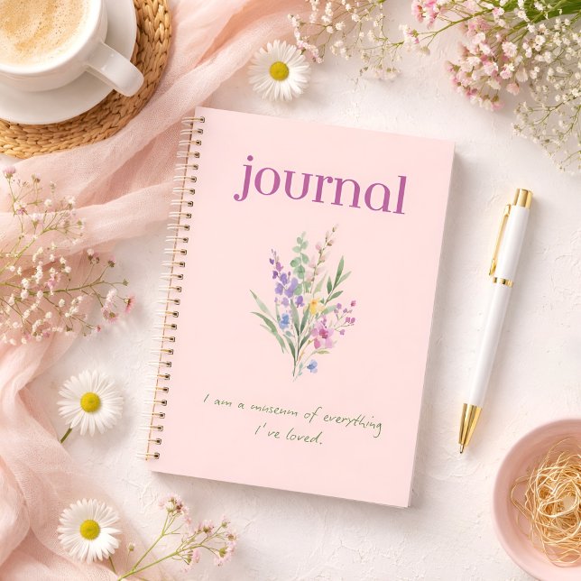 Floral positive affirmation notebook notizbuch (Positive affirmation Watercolor floral design Notebook)