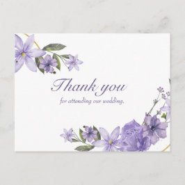Floral postcard Hochzeit danke Postkarte
