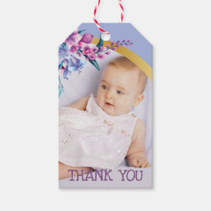 Floral Princess Birthday Foto Geschenkanhänger