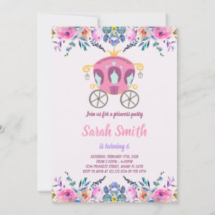 Floral Princess Carrie Invitation Anniversaire
