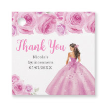 Floral Princess in hellrosa Kleid Quinceanera