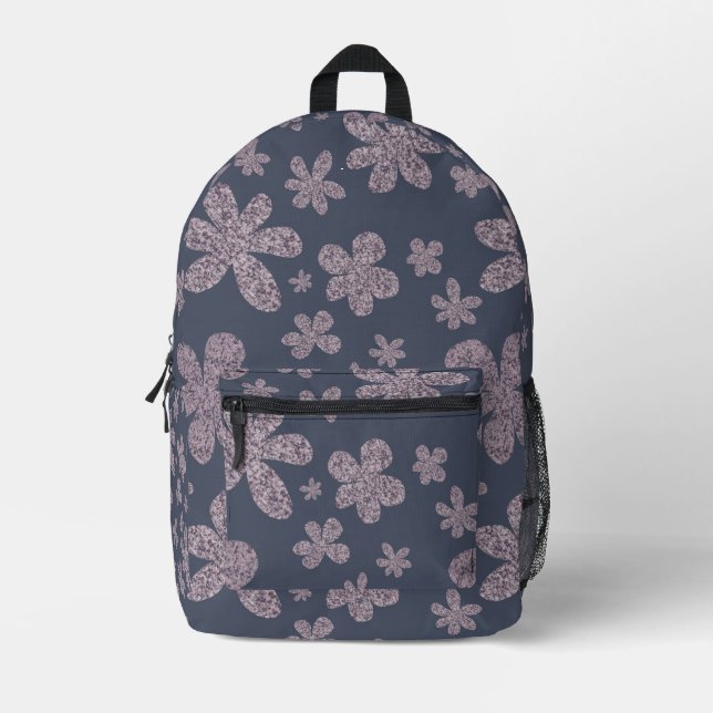 Floral Print Cut Nähen Rucksack (Vorderseite)