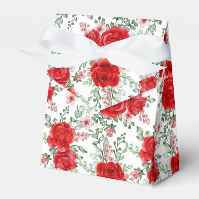 Floral Print Gastgeschenk Box Geschenkschachtel (Vorderseite)