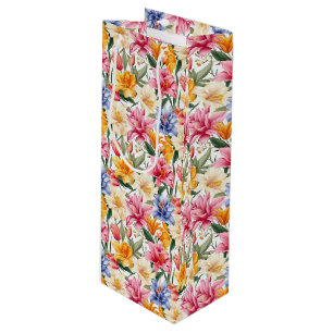 Floral Print Geschenktasche Geschenktüte Für Weinflaschen