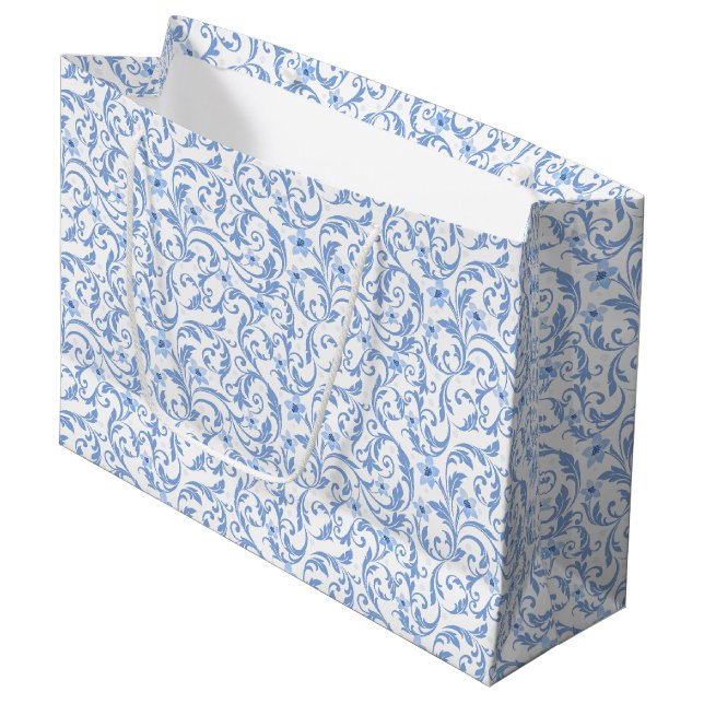 Floral Print Geschenktasche Große Geschenktüte (Vorderseite Schrägansicht)