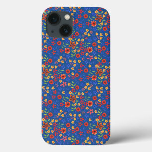 Floral Print Retro auf Blue Case Mate iPad Fall