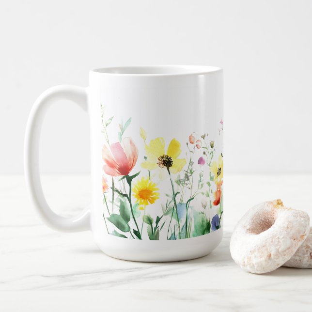 Floral Print Romantisches Geschenk 🌹 Kaffeemaschi Kaffeetasse (Mit Donut)