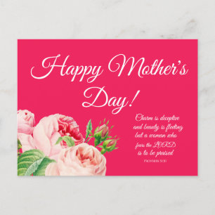 Floral Proverbs 31 Carte postale Fête des Mères
