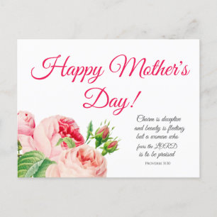 Floral Proverbs 31 Carte postale Fête des Mères