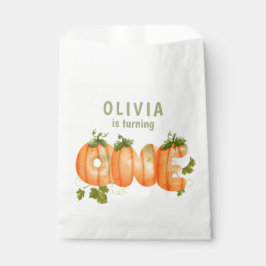 Floral Pumpkin 1. Geburtstag Herbst Geschenktütchen