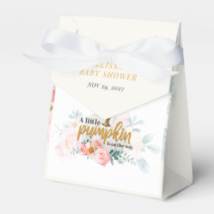Floral Pumpkin Baby Shower Botanical Geschenkschachtel