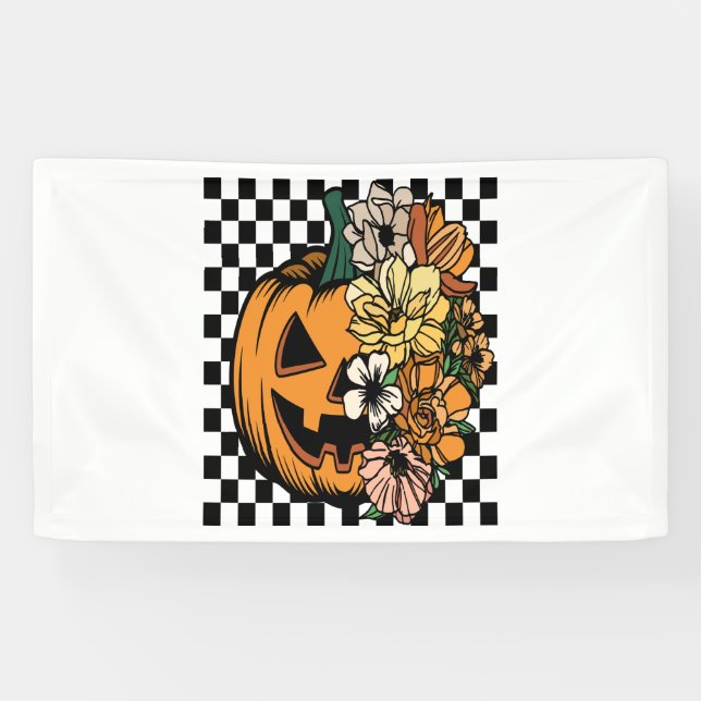 Floral Pumpkin Banner (Horizontal)