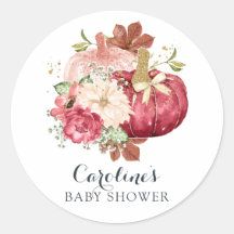 Floral Pumpkin Blush Marsala Baby Dusche