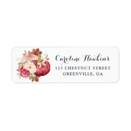 Floral Pumpkin Blush Marsala Glitzer Babydusche