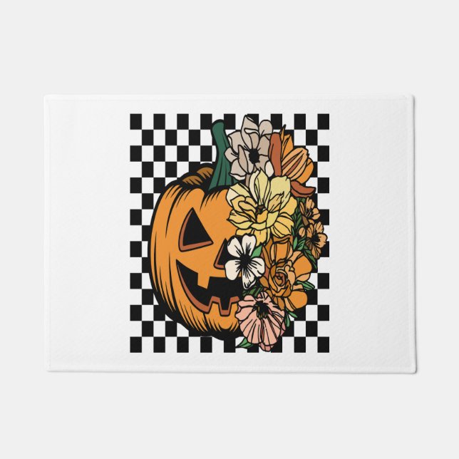 Floral Pumpkin Fußmatte (Vorderseite)