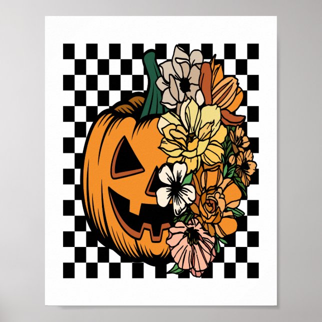 Floral Pumpkin Poster (Vorne)