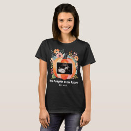 Floral Pumpkin Schwangerschaft Ankündigung Ultraso T-Shirt