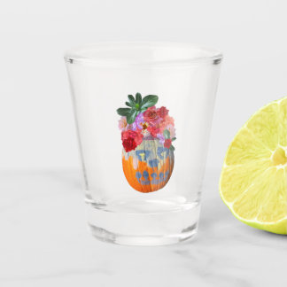 Floral Pumpkin Shot Glas