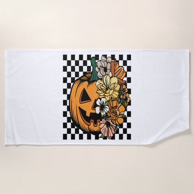 Floral Pumpkin Strandtuch (Vorderseite)