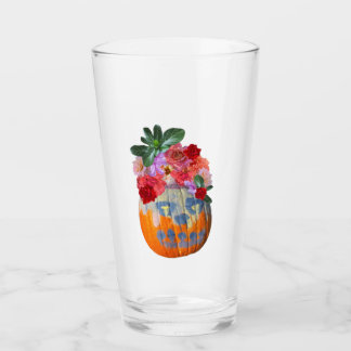 Floral Pumpkin Trinkglas Glas