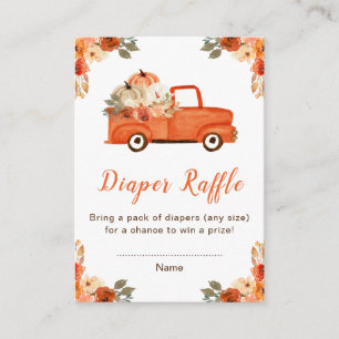 Floral Pumpkin Truck Kinderdusche Windelwanne Raff Begleitkarte