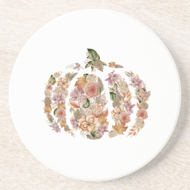 Floral Pumpkin Untersetzer (Vorne)