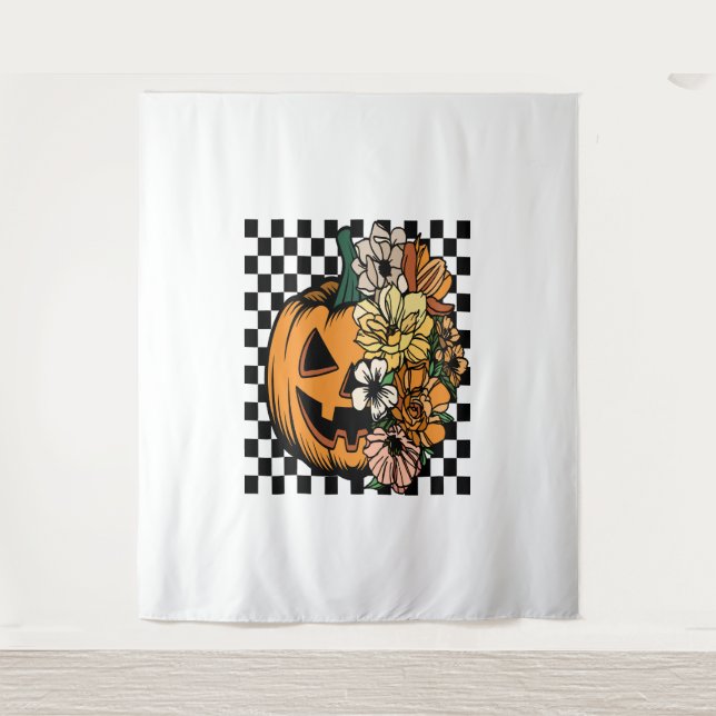 Floral Pumpkin Wandteppich (Vorderseite)