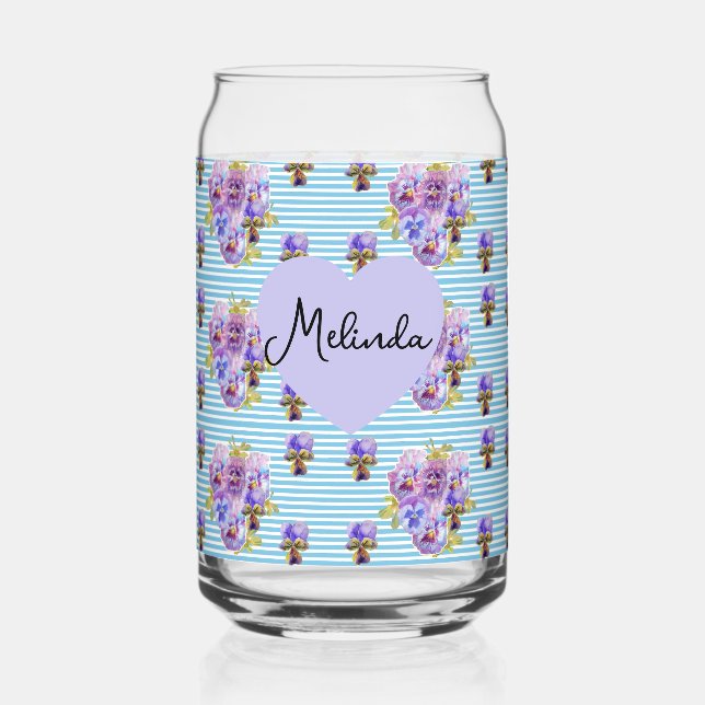 Floral Purple Viola Blue Lilac Pansy Womans Name (Recto)