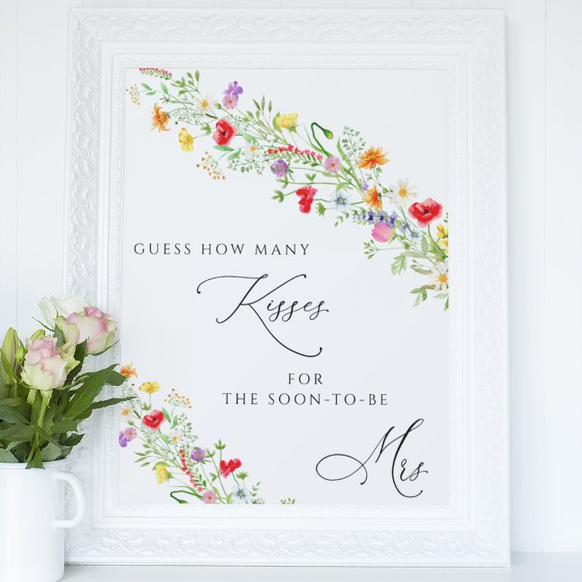 Floral rächen wie viele Küsse Brautparty Poster (Von Creator hochgeladen)