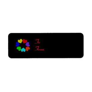 Floral Rainbow Liebe Hört benutzerdefinierte Gift-