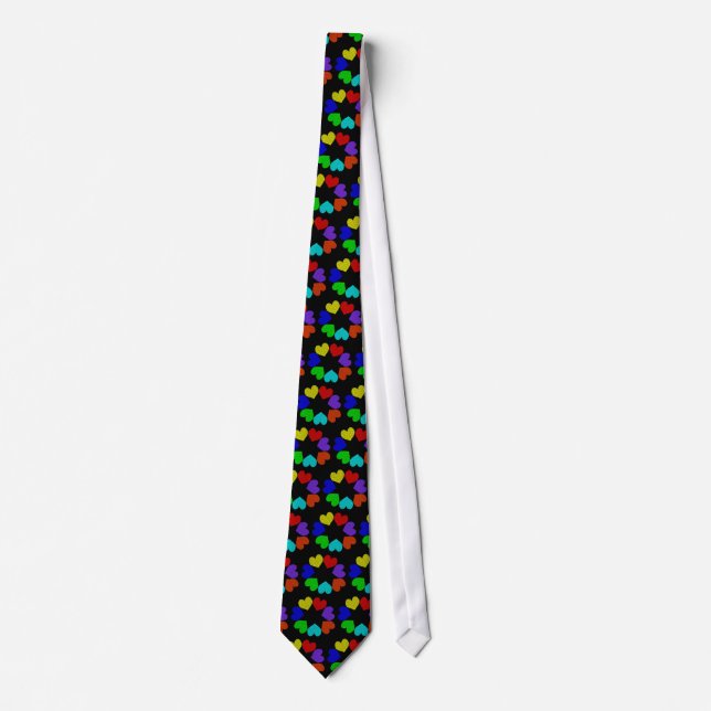 Floral Rainbow Love Hearts Cravate (Devant)