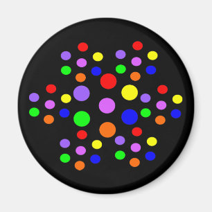 Floral Rainbow Spots Magnet