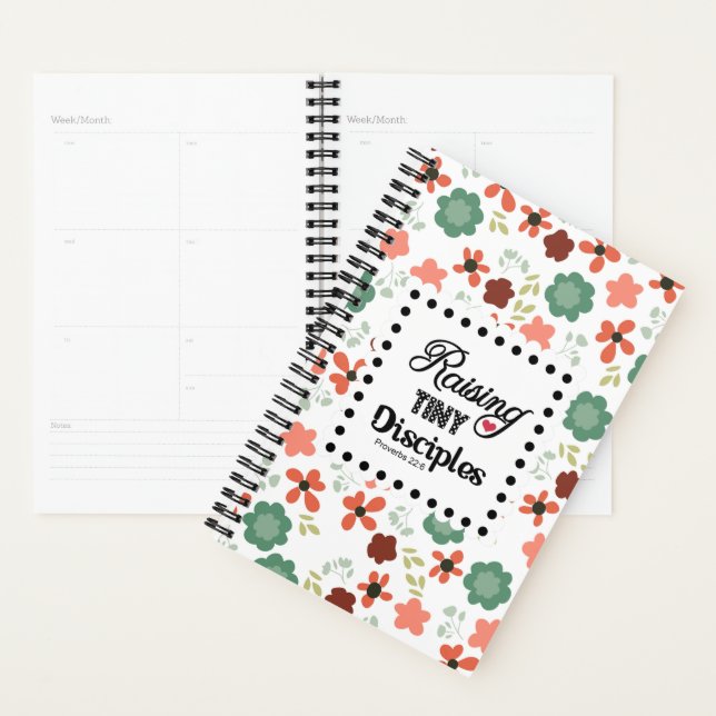Floral Raising Minuscules disciples Proverbes 22:6 (Devant avec enveloppe)