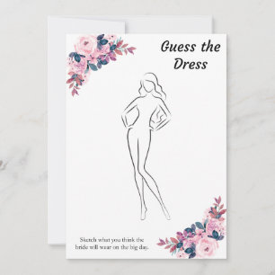 Floral Ratet die Dress Brautparty Spielkarten Einladung