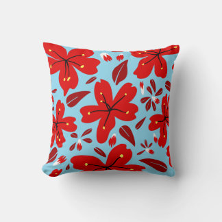 Floral Red Kissen