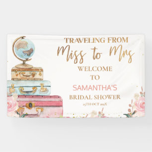 Floral Reise Miss an Mrs. Brautparty Banner