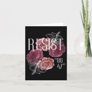 Floral Resist nicht mein Präsident 86 47 Anti-Trum Karte