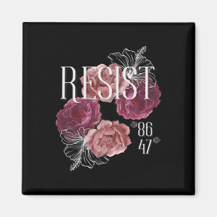 Floral Resist nicht mein Präsident 86 47 Anti-Trum Magnet