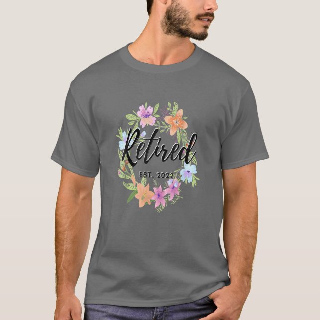 Floral Retired Est. 2022 Womens Retirement For Wom T-Shirt (Vorderseite)