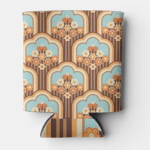 Floral Retro: 70er Wallpaper Revival Dosenkühler